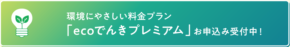 Action1 環境にやさしい「ecoでんきプレミアム」受付開始！